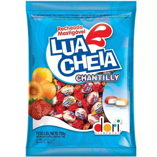 Bala Mastigável Recheada Lua Cheia Chantilly 600g - Dori